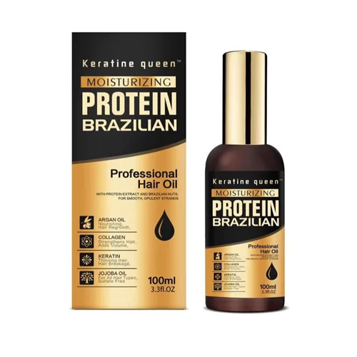 روغن آرگان پروتئین برند کراتین کوئین اورجینال برزیل 100میل