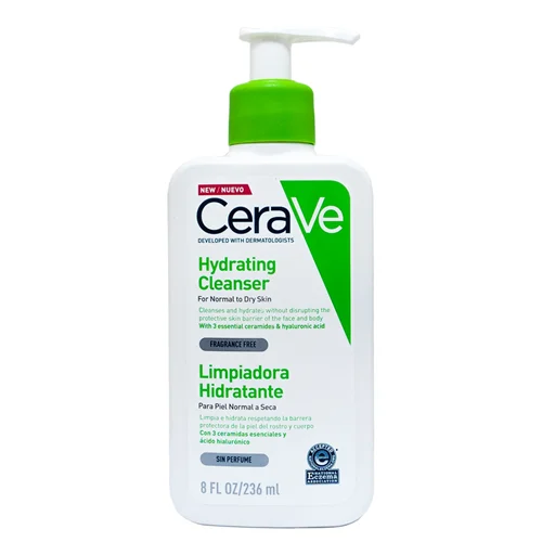 ژل کرم شستشوی صورت (Hydrating cleanser) آبرسان سراوی (CeraVe) حجم 236 میل