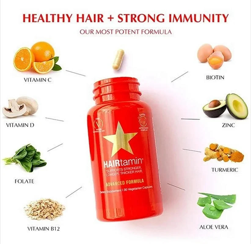 قرص هیرتامین HAIRtamin ضد ریزش،تقویت و کمک به رشد دوباره مو ۳۰ عددی ( اورجینال)