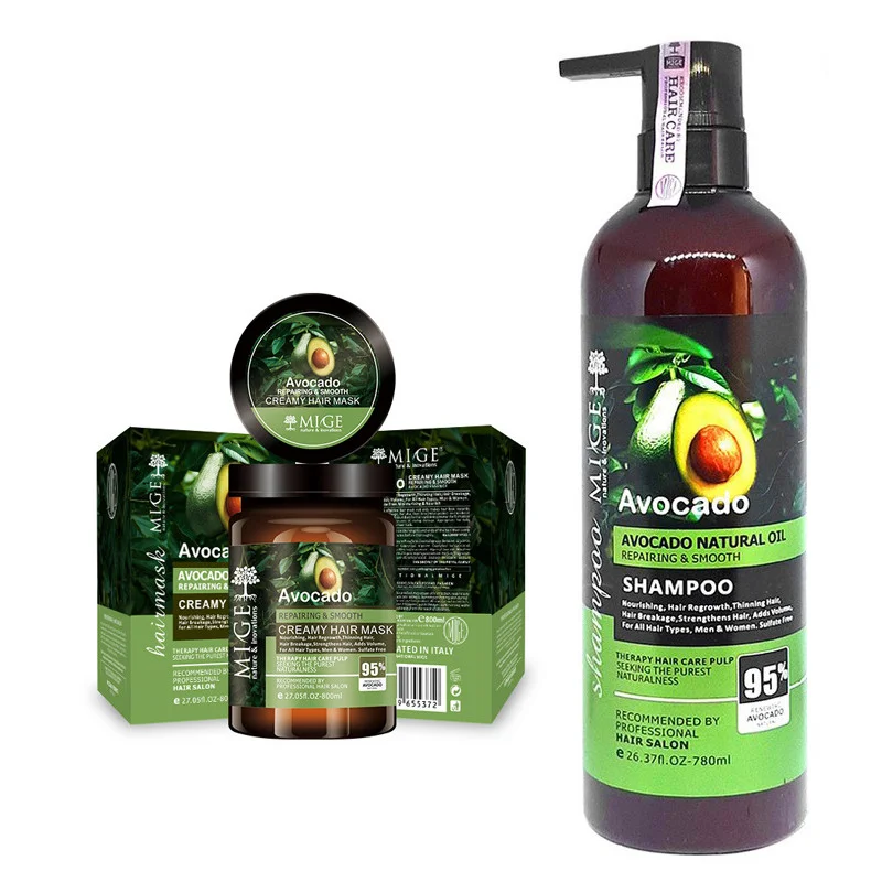 پک شامپو و ماسک مو آووکادو برند میگ ترمیم کننده موهای آسیب دیده