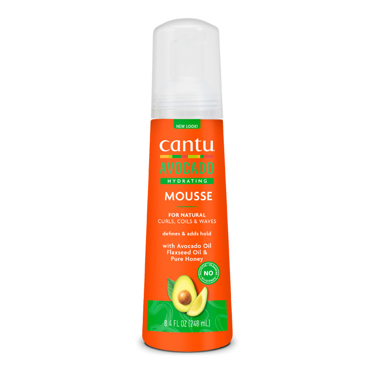 موس مو حالت دهنده آووکادو کنتو Cantu Hydrating Styling Mousse Avocado Oil 248ml