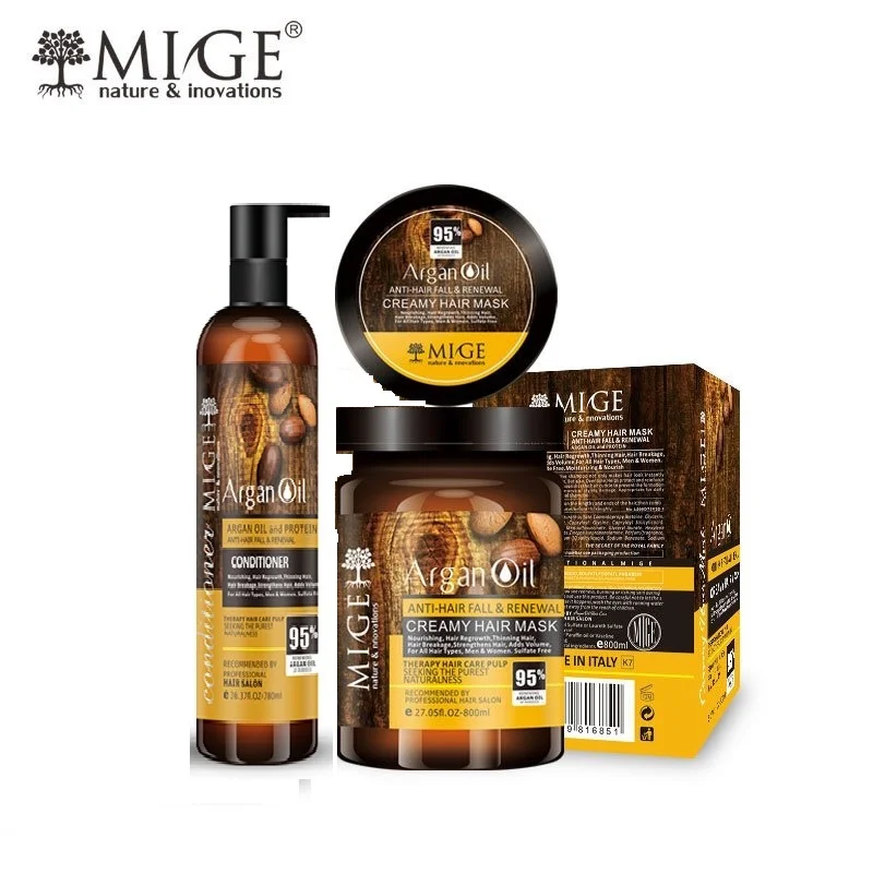 پک شامپو و ماسک مو آرگان میگ Mige Argan فری سولفات
