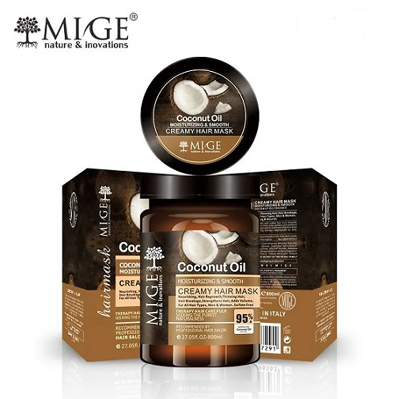 ماسک مو فری سولفات و نرم کننده نارگیل میگ | Coconut Mige حجم 800 میلی لیتر