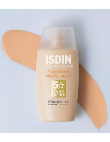 ضد آفتاب ایزدین مدل مجیک رنگ لایت ISDIN SOLAR FUSION WATER MAGIC COLOR LIGHT SPF50 50 ML