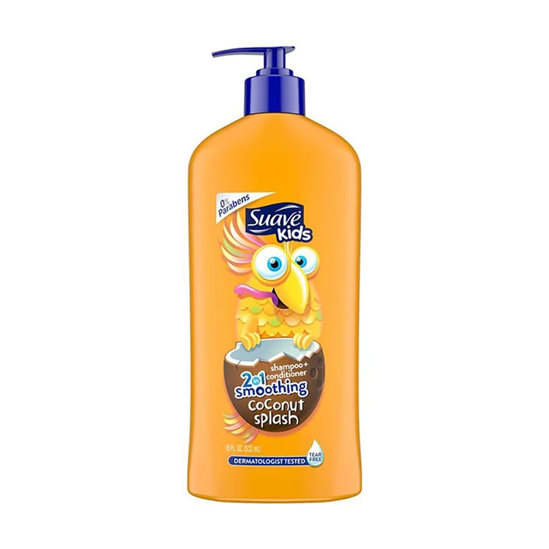 شامپو و نرم کننده کودک نارگیل کوکابونگا سوآو مدل Suave Kids Cowabunga حجم 532 میلی لیتر
