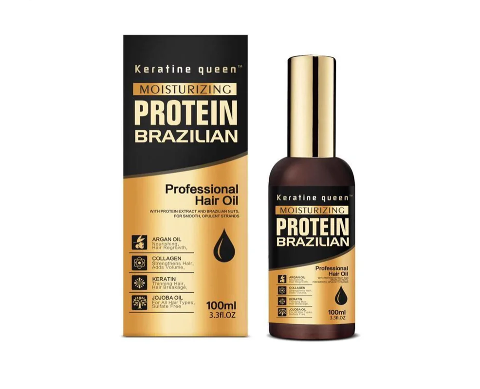 روغن آرگان پروتئین برند کراتین کوئین اورجینال برزیل 100میل