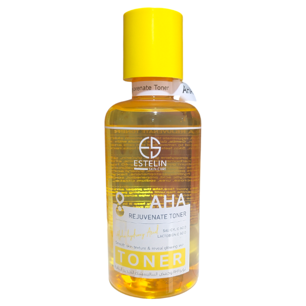 تونر زرد استلین (AHA)، لایه‌بردار ملایم و شفاف‌کننده پوست، مناسب برای کاهش سلول‌های مرده و بهبود بافت پوست. 💧 حجم: 400 میلی‌لیتر