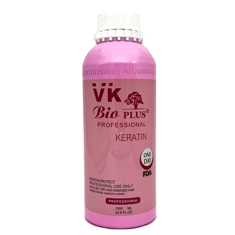 کراتین وی کی بیو پلاس صورتی Vk BioPlusl موهای نچرال حجم 1000 میلی لیتر