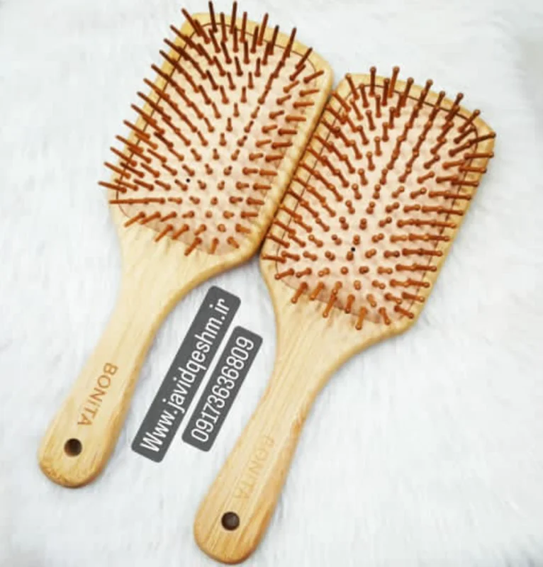 برس چوبی بامبو اصل سایز بزرگ مستطیلی