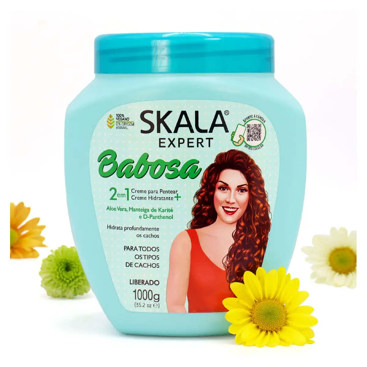 کرم حالت دهنده و آبرسان عمیق ساقه 2 در 1 موهای فر اسکالا حجم ۱۰۰۰ گرم