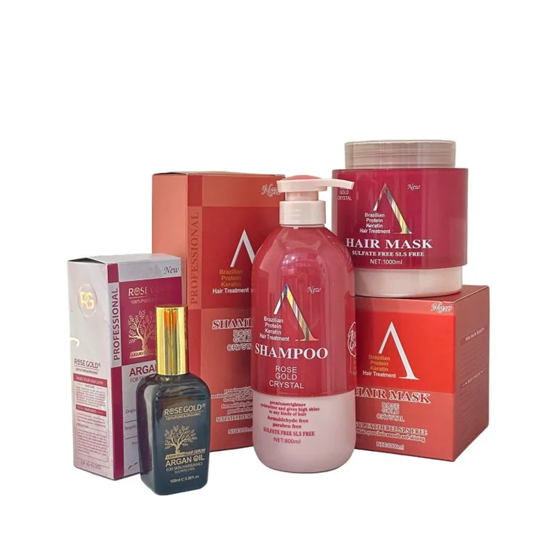 پک شامپو،ماسک و روغن رزگلد A professional بدون سولفات