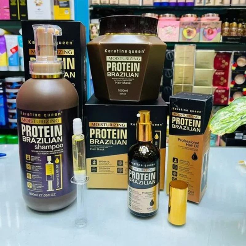 پک شامپو،ماسک و روغن برند کراتین کوئین اورجینال