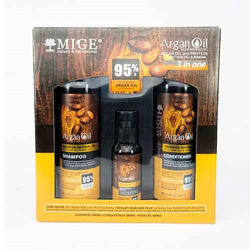 پک 3 تایی شامپو و ماسک و روغن آرگان میگ Mige
