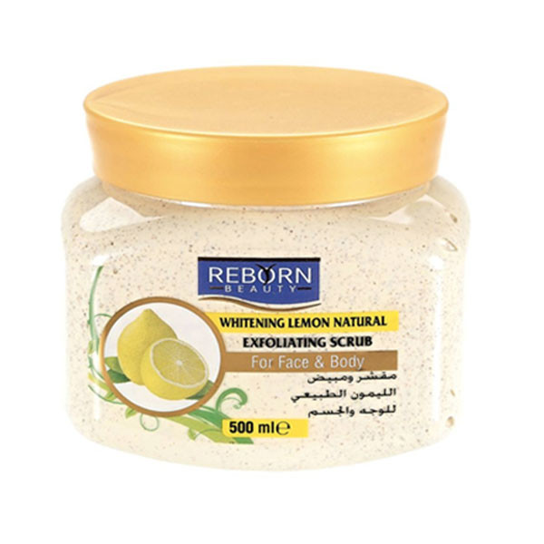اسکراب ریبورن لیمو ۵۰۰ میل: لایه‌بردار ملایم با عصاره لیمو برای پاک‌سازی سلول‌های مرده و روشن کردن پوست.