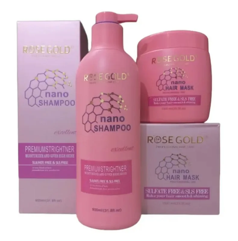 شامپو و ماسک مو نانو رزگلد SHampoo And Mask NANO Rose Gold